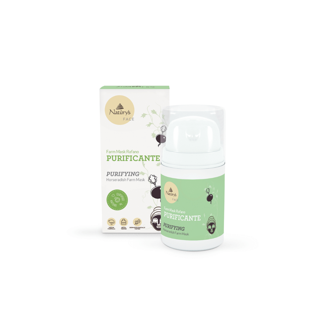 Balto molio kaukė veidui HORSERADISH PURIFYING MASK | NATURYS | MISIJA ODA