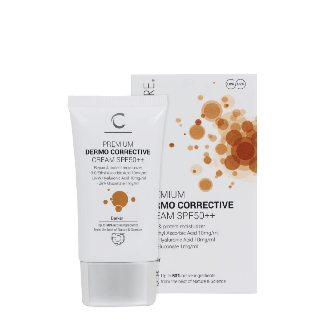 Koreguojamasis BB kremas CLINICCARE SPF50++ DERMO CORRECTIVE CREAM su spalva SPF 50 DARKER| Clinicare | MISIJA ODA