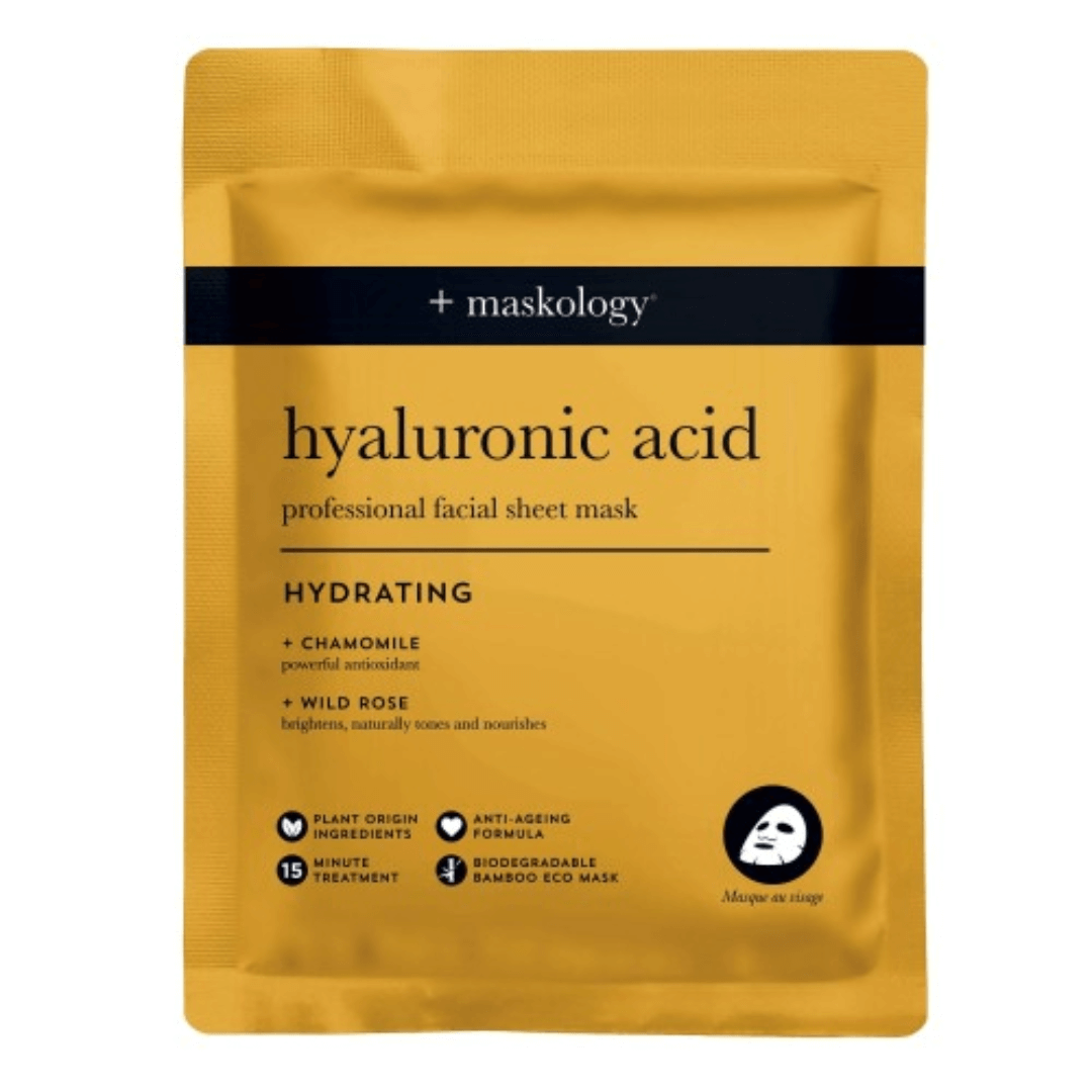 Lakštinė veido kaukė su hialuronu drėkinimui HYALURONIC ACID | +Maskology | MISIJA ODA