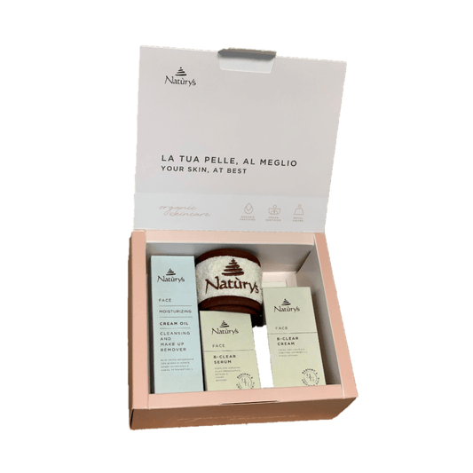 Veido priežiūros rinkinys nuo pigmentacijos B-CLEAR SKINCARE BOX | NATURYS | MISIJA ODA