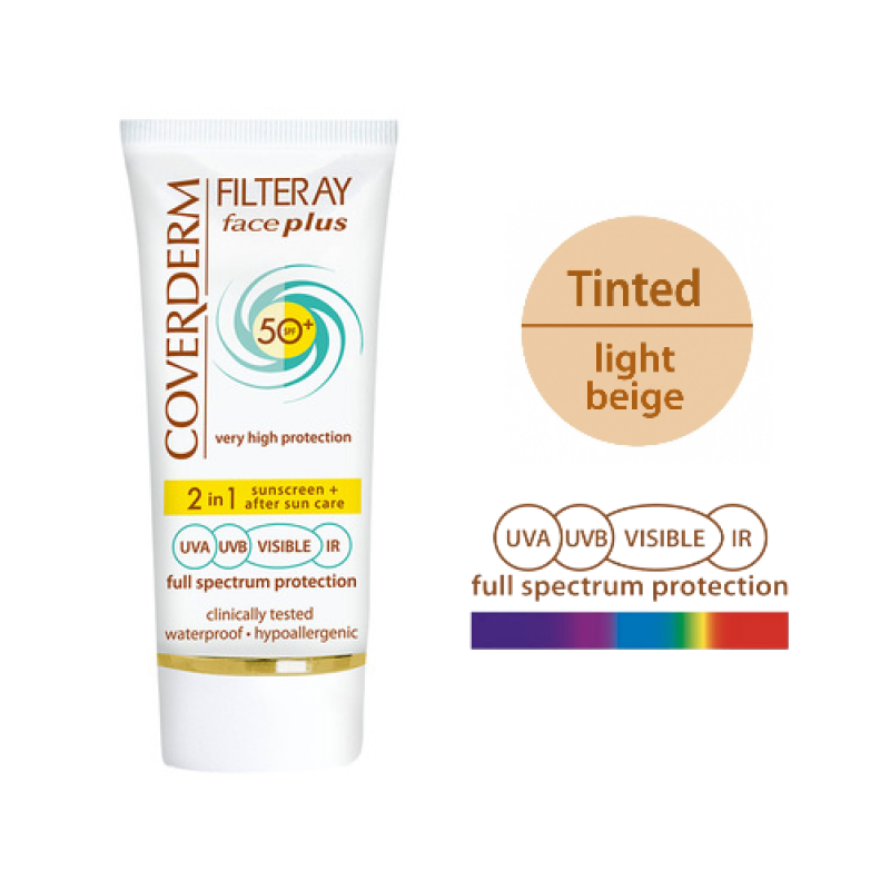 COVERDERM Masking cream for dry, sensitive skin FILTERAY PLUS SPF50+