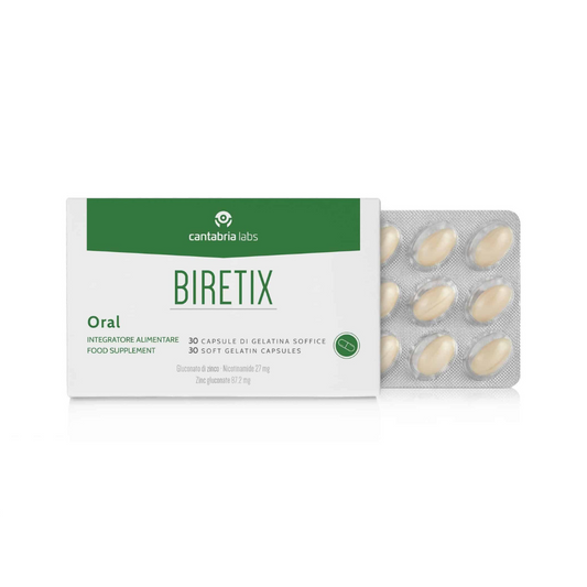 BIRETIX nutritional supplements to control sebum production