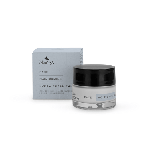 Drėkinamasis veido kremas sausai odai HYDRA CREAM 24H | NATURYS | MISIJA ODA
