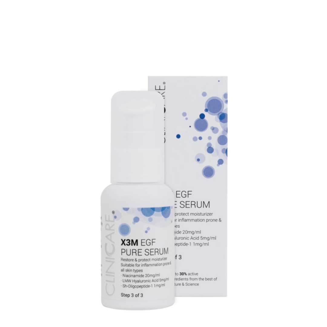 Drėkinantis veido serumas su niacinamidu X3M EGF | CLINICARE | MISIJA ODA