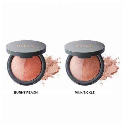 INIKA kompaktiniai mineraliniai skaistalai DUO