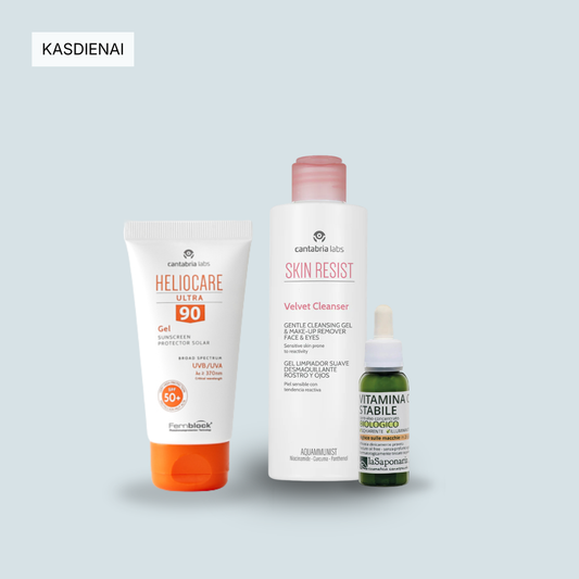 Kasdienė glow rutina | Cantabria Labs | Heliocare | MISIJA ODA