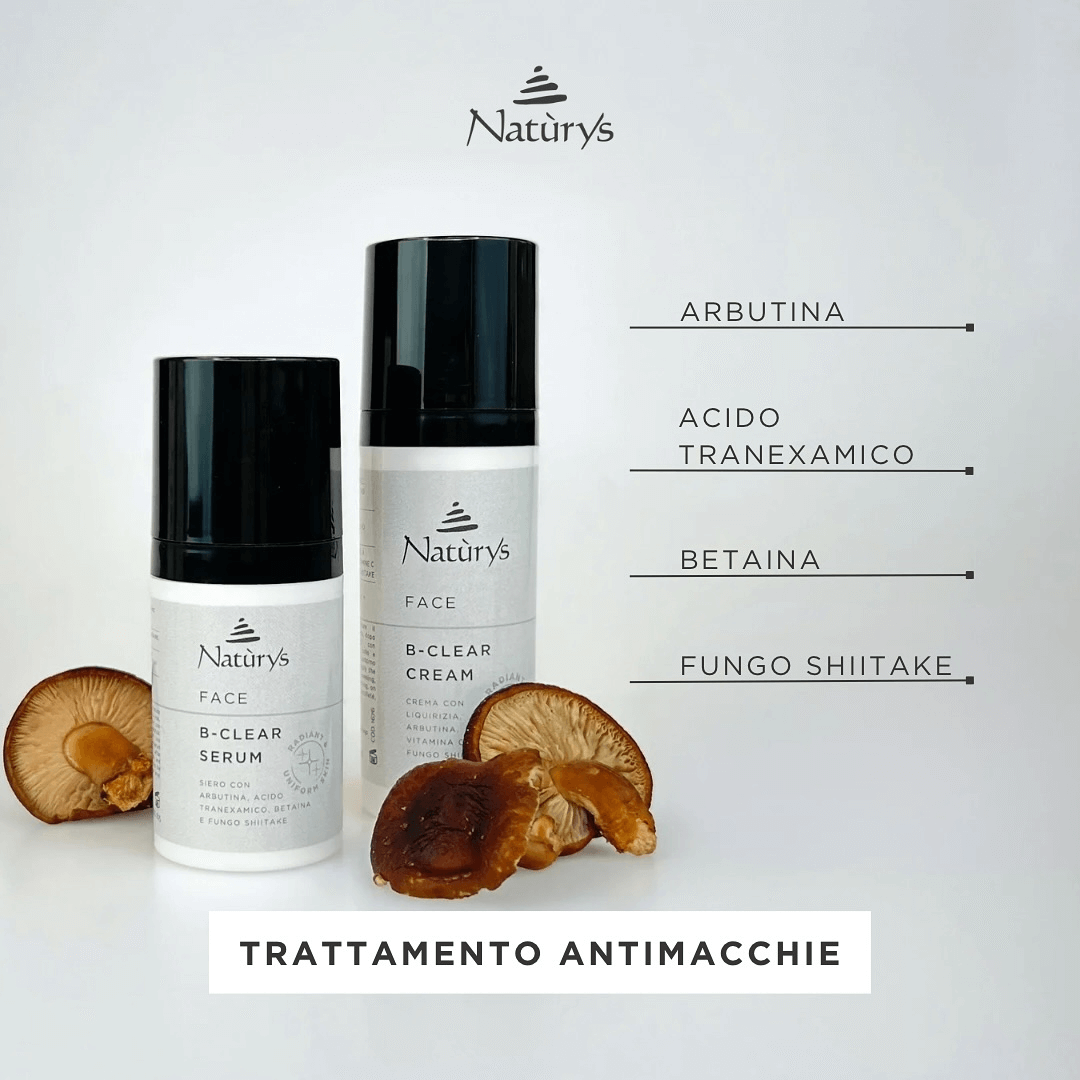 Kremas nuo pigmentacijos su shiitake grybų ekstraktu B-CLEAR CREAM | NATURYS | MISIJA ODA