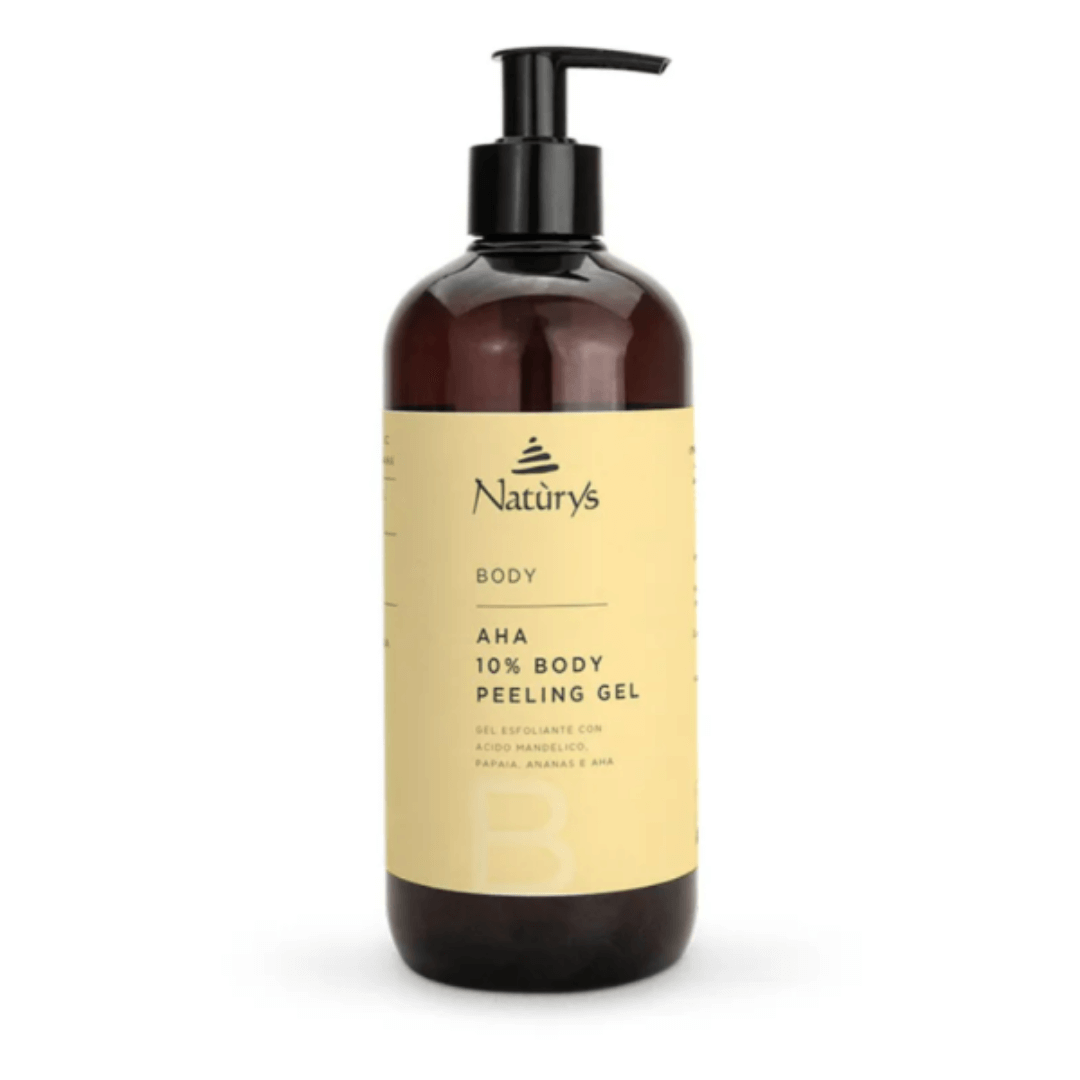 Kūno šveitiklis be aliejaus su AHA rūgštimis 10 % BODY PEELING GEL | NATURYS | MISIJA ODA