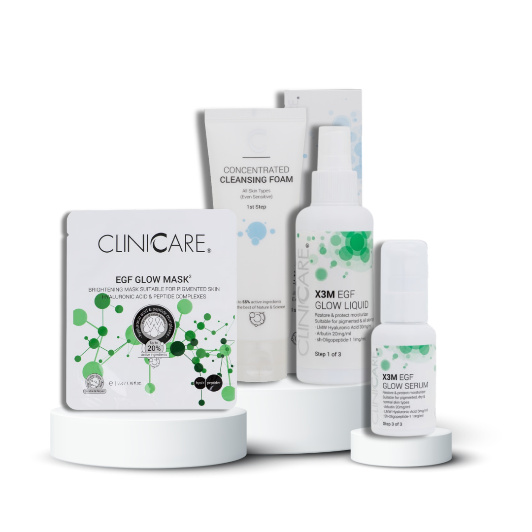 Skaistinantis ir šviesinantis rinkinys GLOW + DOVANA | Cliniccare | MISIJA ODA