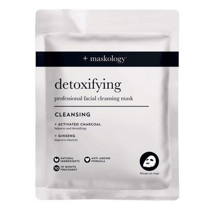 Valomoji lakštinė veido kaukė DETOXIFYING | +MASKOLOGY | MISIJA ODA