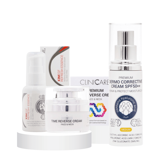 Cliniccare set for sensitive, dry skin against wrinkles and pigmentation